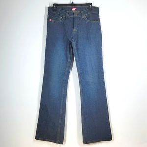 BCBGirls Blue Bling Embellished Straight Leg Blue Jeans NWOT